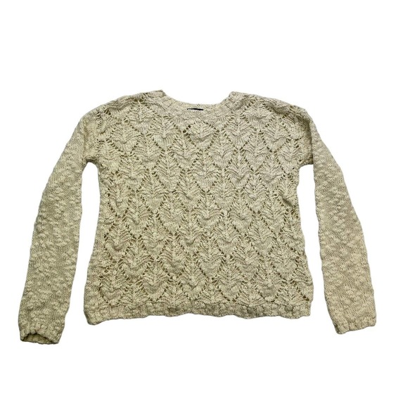 I Jeans By Buffalo Sweater Womens Small White Long Sleeve Lightweight Pullover - Picture 1 of 12